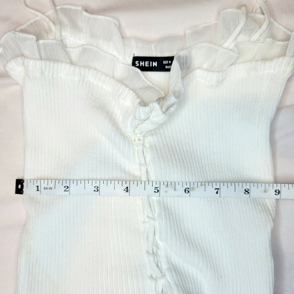 Shein, Womens's White Lace,  Sleeveless Tank Top, Size Medium - Picture 10 of 12